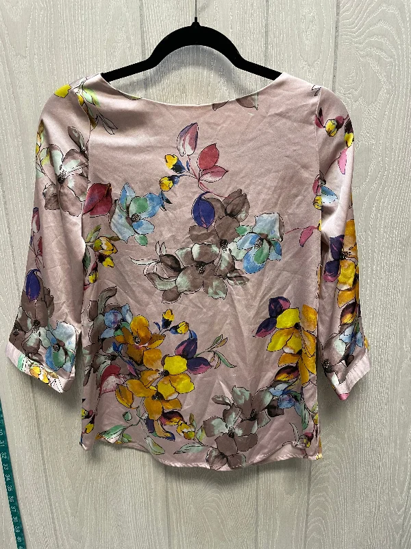 Women's Blouse with Collarless DesignBlouse Long Sleeve By Limited In Floral Print, Size: S