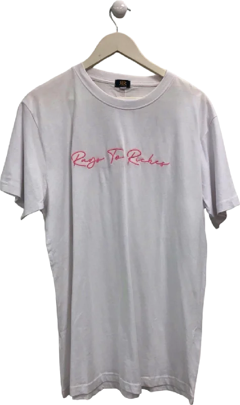 Women's Low Collar SweatersRAGS TO RITCHES  White Rags to Riches T-Shirt