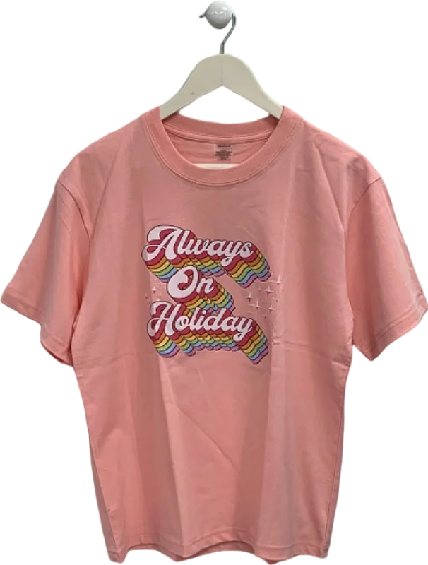 Women's Crop SweatersAlways on Holiday Pink Graphic T-Shirt S