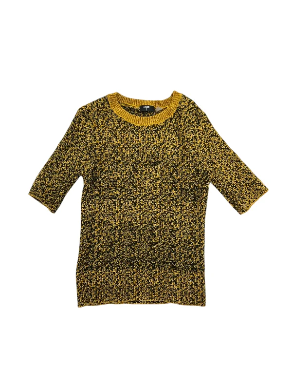 Women's High Collar SweatersSweater By Tahari By Arthur Levine In Black & Gold, Size: M