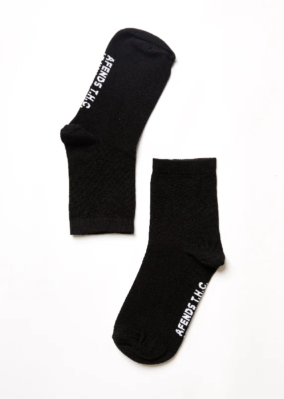 Women's High-Neck BlouseAFENDS Unisex All Time - Crew Socks - Black