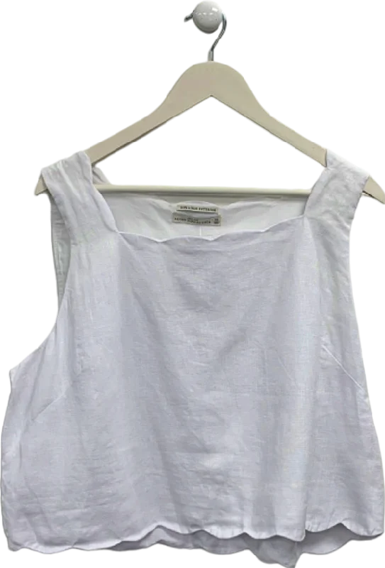 Women's Angora SweatersA&F White Linen Sleeveless Top XL