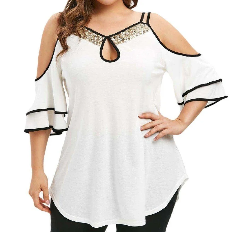 Women's Blouse for Casual WearWomen Blouse, Plus Size Blouse, Party Blouse, White