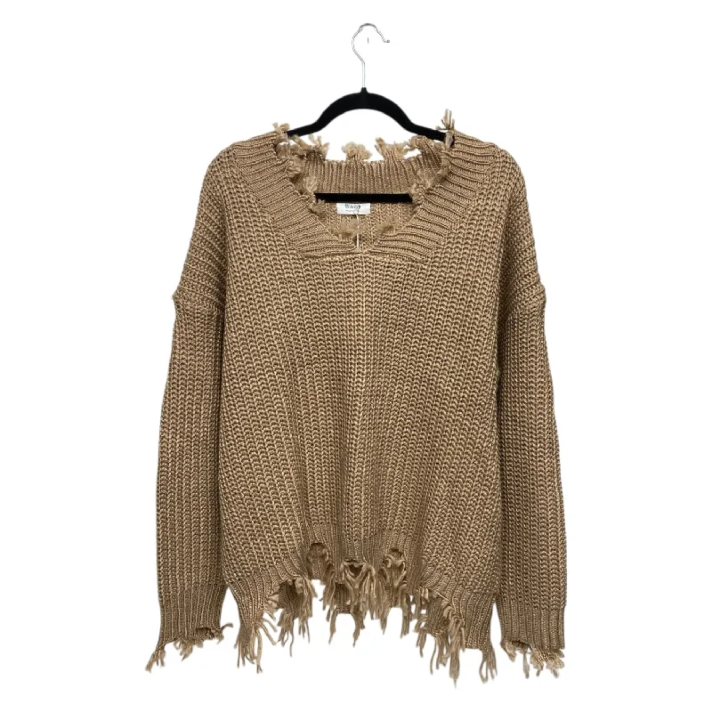 Women's Square Collar SweatersSweater By BLUE IVY In Tan, Size: M