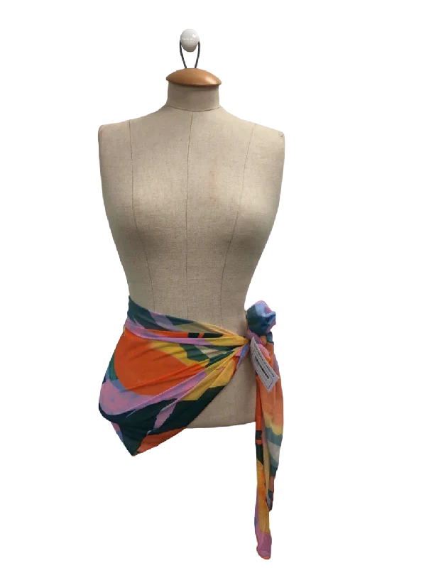 Women's Cropped Length SweatersMulticolour Sheer Sarong UK M