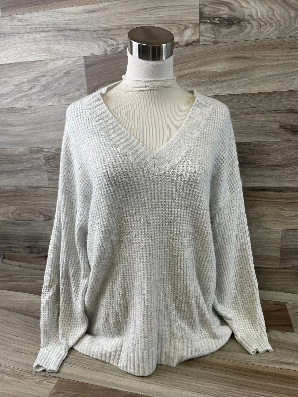 Women's Wide Collar SweatersSweater By American Eagle In Grey, Size: S