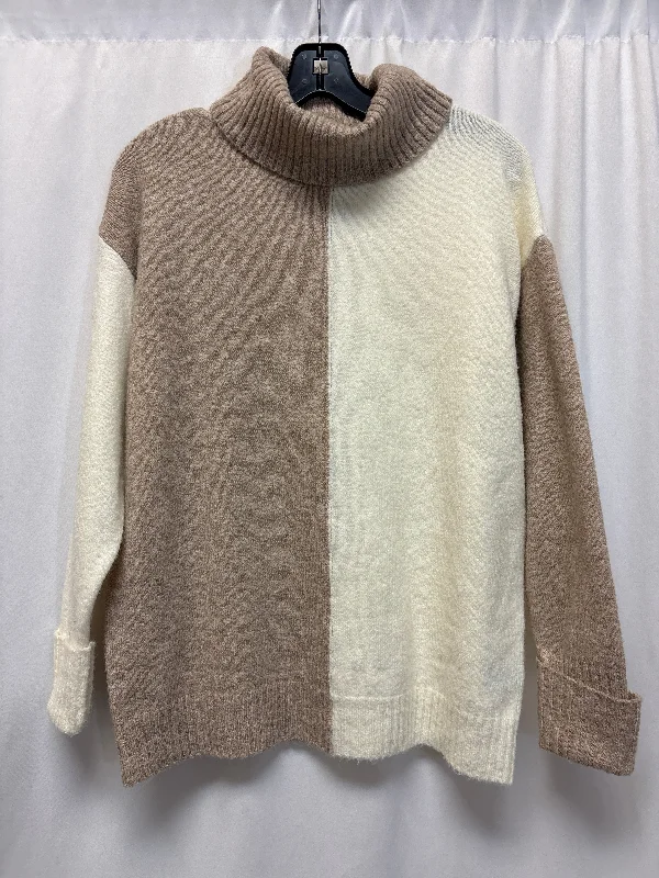 Women's U-Shaped Collar SweatersSweater By In Studio In Beige, Size: Sp