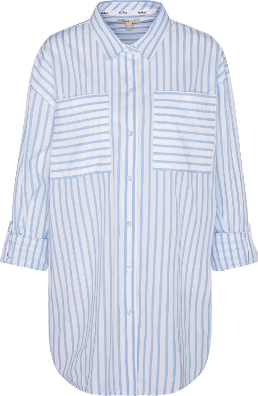 Women's Cotton BlouseNicola Striped Relaxed Long-Sleeved Shirt - Women's|-|Chemise décontractée à manches longues à rayures Nicola - Femme