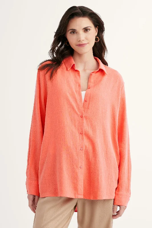 Women's Blouse for Casual WearChemisier en coton et lin - Femme