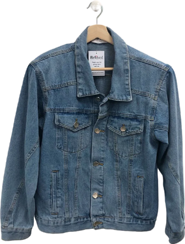 Women's Mandarin Collar SweatersJane & Tash Denim Blue Jacket UK M