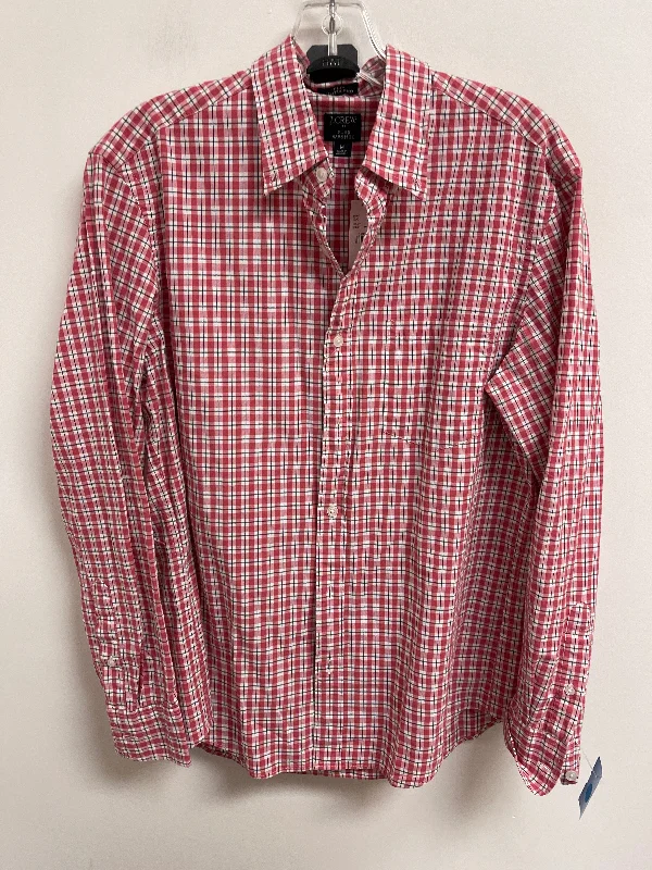 Women's Blouse with Mandarin CollarBlouse Long Sleeve By J. Crew In Red, Size: M