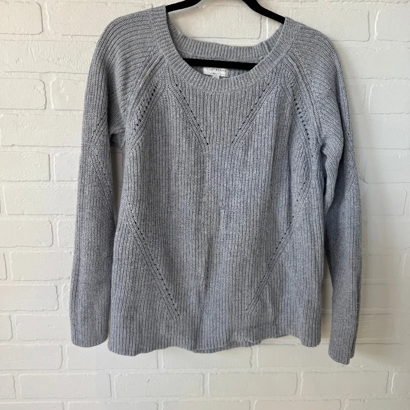 Women's Striped Woolen SweatersSweater By Lucky Brand In Grey, Size: S