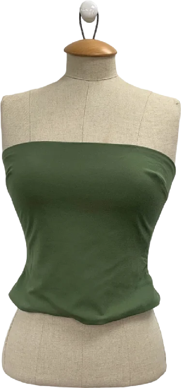 Women's Bosnian Wool SweatersMistress Rocks Green Crepe Strapless Top UK S