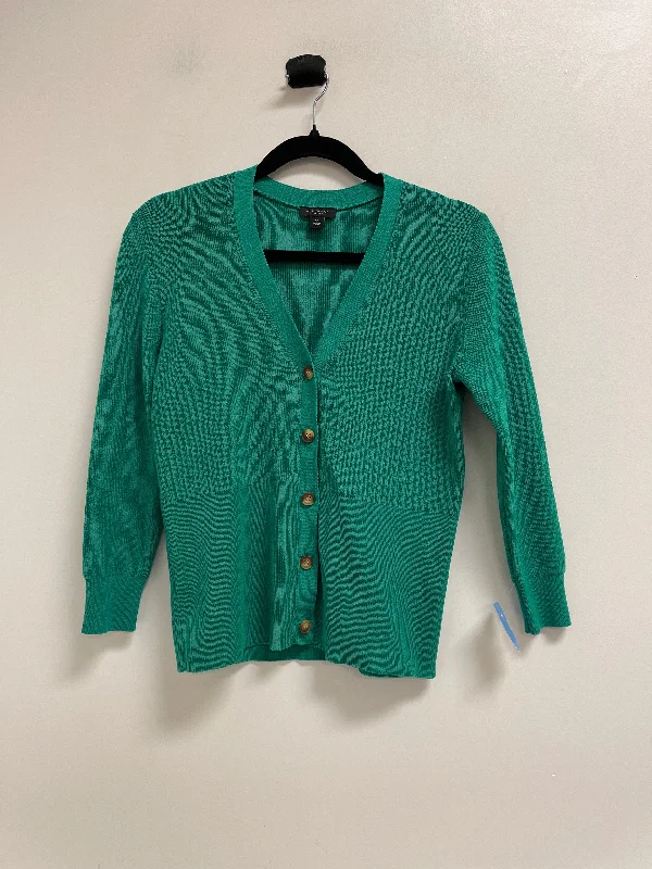 Women's Boat Collar SweatersSweater Cardigan By Ann Taylor In Green, Size: Xs