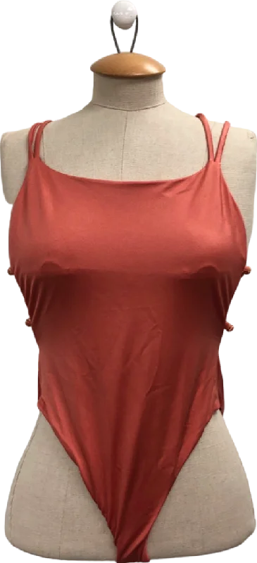 Women's Ruffled SweatersYamamay Orange Strappy Back Bodysuit UK 10