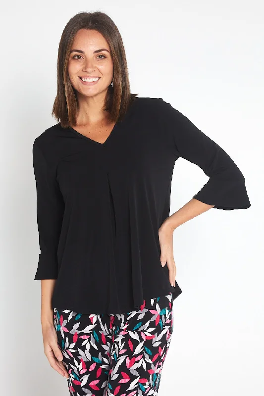 Women's Blouse with Square NeckKeswick Top - Black