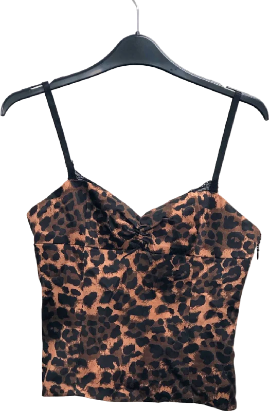 Women's Mandarin Collar SweatersLioness Animal Print Cami Top XS