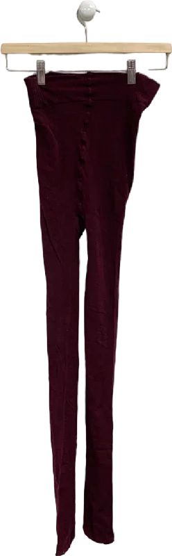 Women's Bulgarian Wool SweatersBurgundy Leggings UK M/L