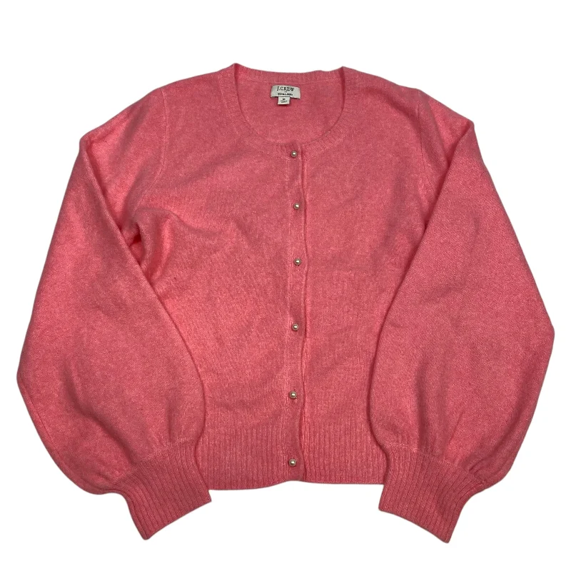 Women's Shirred SweatersSweater Cardigan By J. Crew In Pink, Size: M