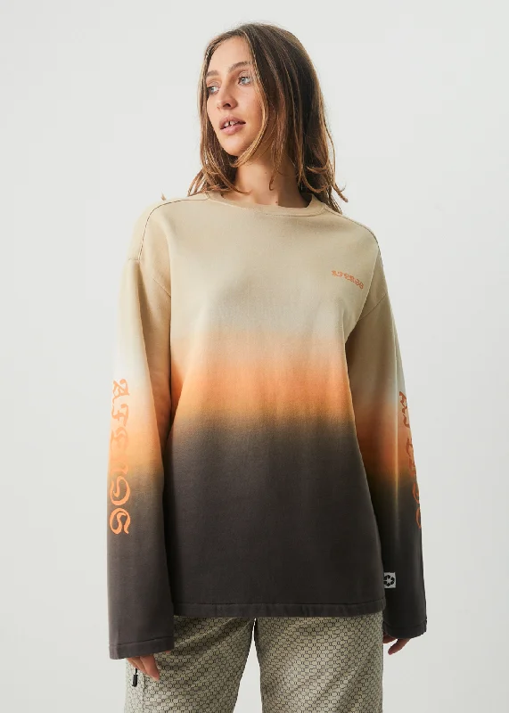 Women's Blouse with HoodAFENDS Womens Polarised - Crew Neck Jumper - Cement