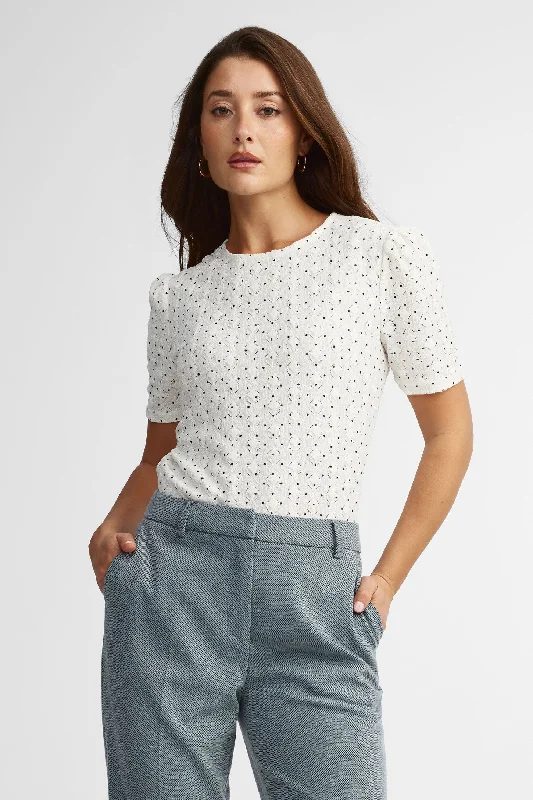 Women's Blouse for BusinessChandail manches courtes à pois - Femme