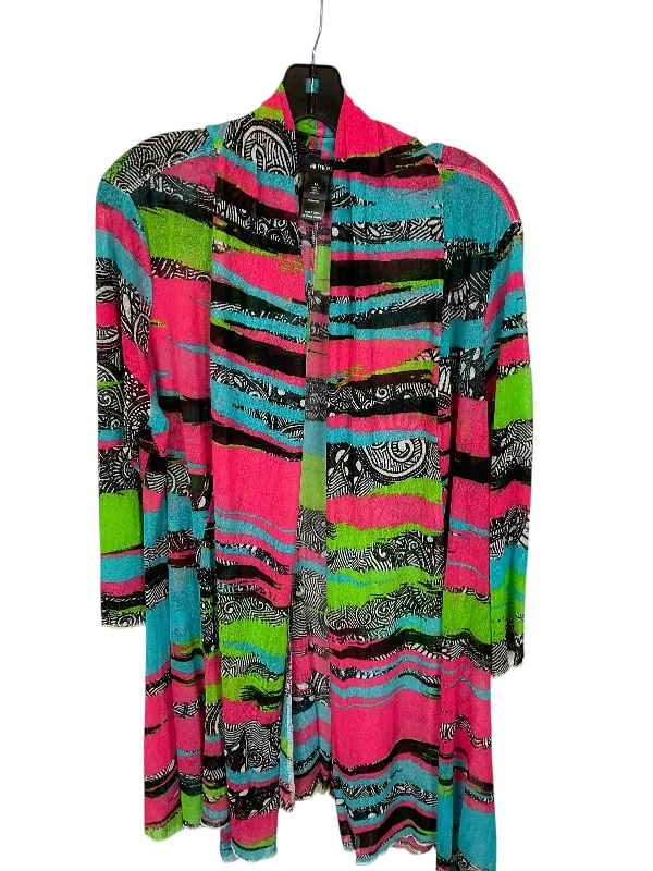 Women's Button-Up SweatersCardigan By Ali Miles In Multi-colored, Size: 1x