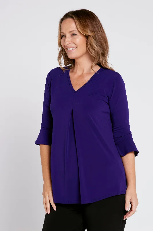 Women's Blouse with Sweetheart NeckKeswick Top - Purple