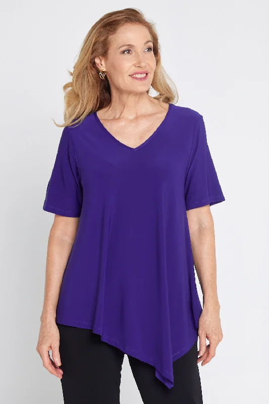 Women's Blouse with Rounded HemAcacia Top - Purple