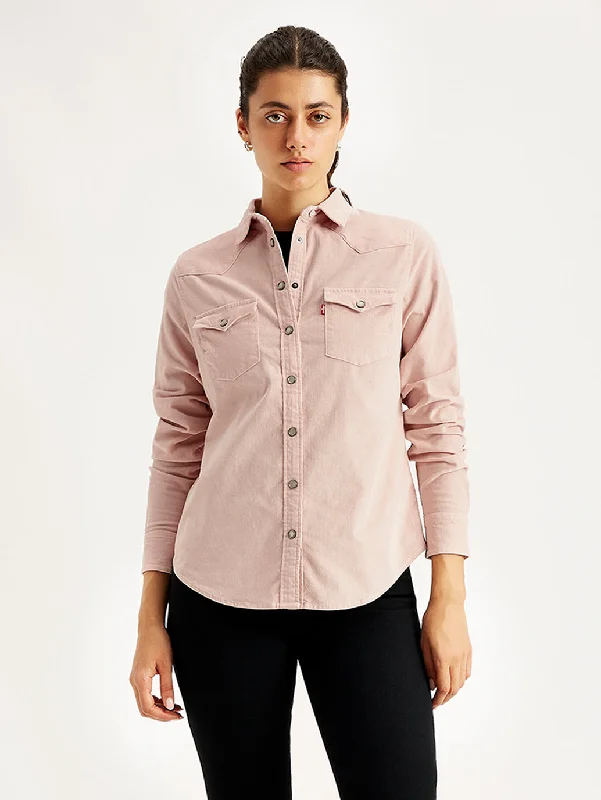 Women's Blouse with Sweetheart CollarWomen's Solid Regular Fit Shirt