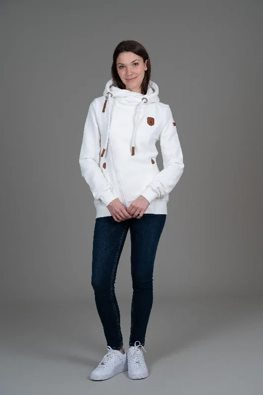 Women's Hooded Sweatshirts with DrawstringsAthena Ivory Full-Zip Hoodie