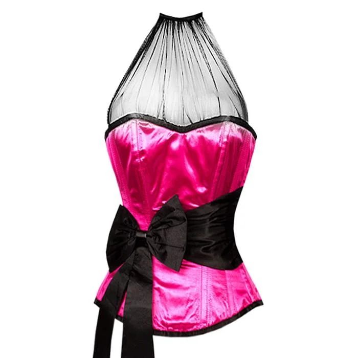 seamless lace low-rise pantiesFedrico Magenta Prom Corset With Black Sash Bow