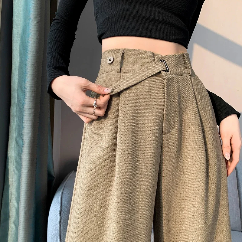 Women's JeggingsBaggy Pants Vintage Office Lady Elegant Casual Trousers Work High Pants