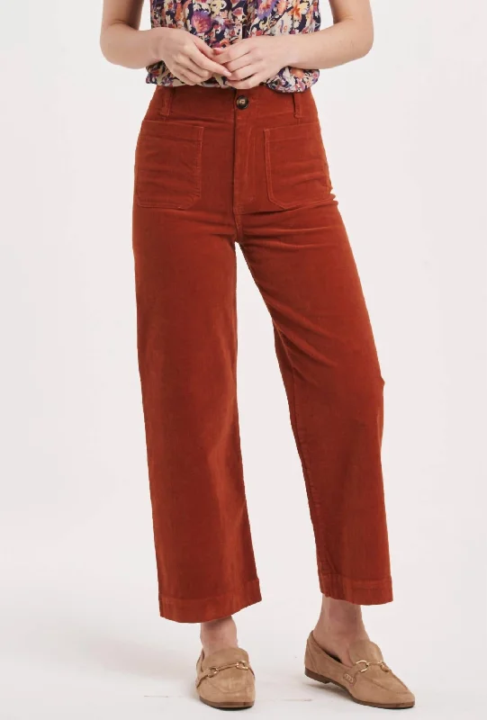 Women's Harem ShortsAnalei Denim Wide Leg Jeans In Roasted Pecan