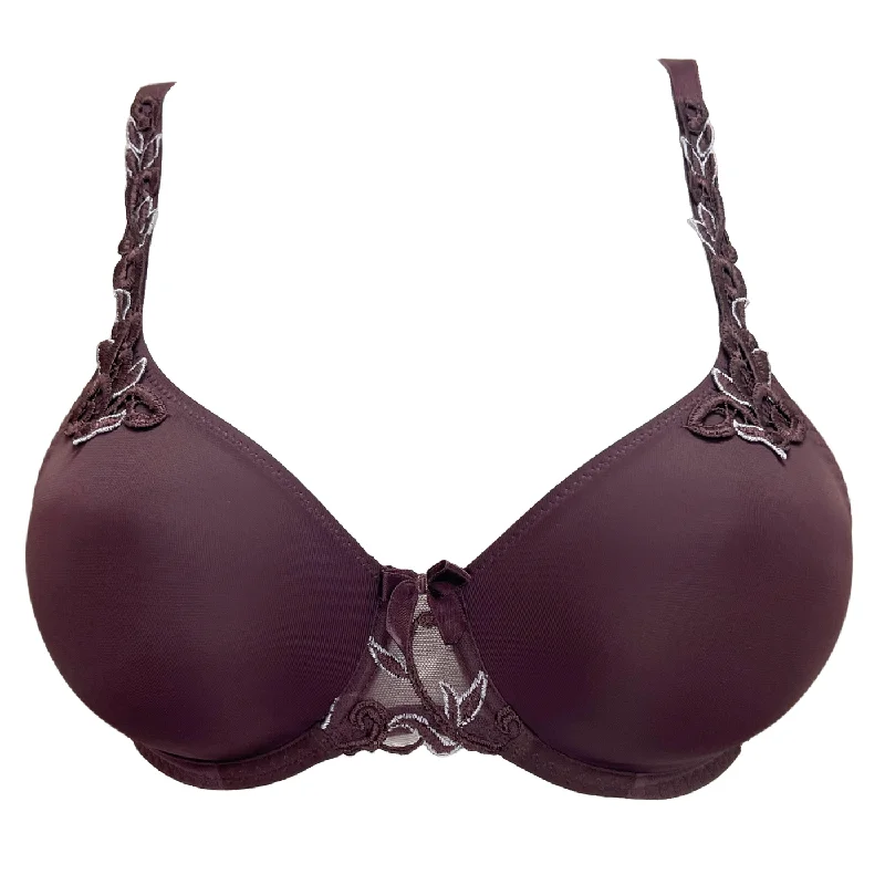 floral lace lingerie setsSIMONE PERELE ANDORA RIGID SEAMLESS BRA - PLUM