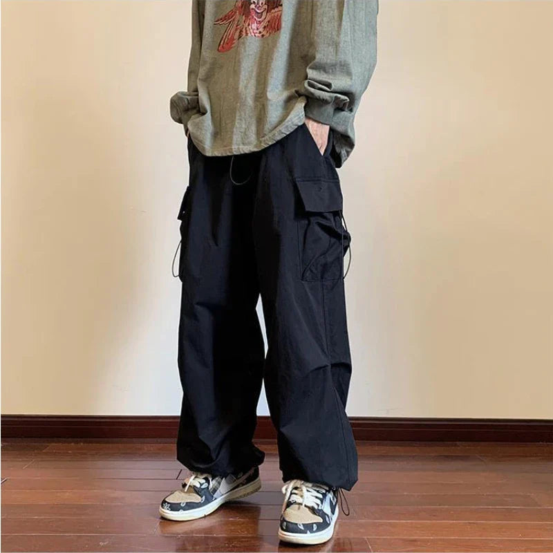 Women's Jodhpurs with Belt LoopsWomen Hip Hop Streetwear Trousers Harajuku Casual Parachute Y2k Oversize Pants