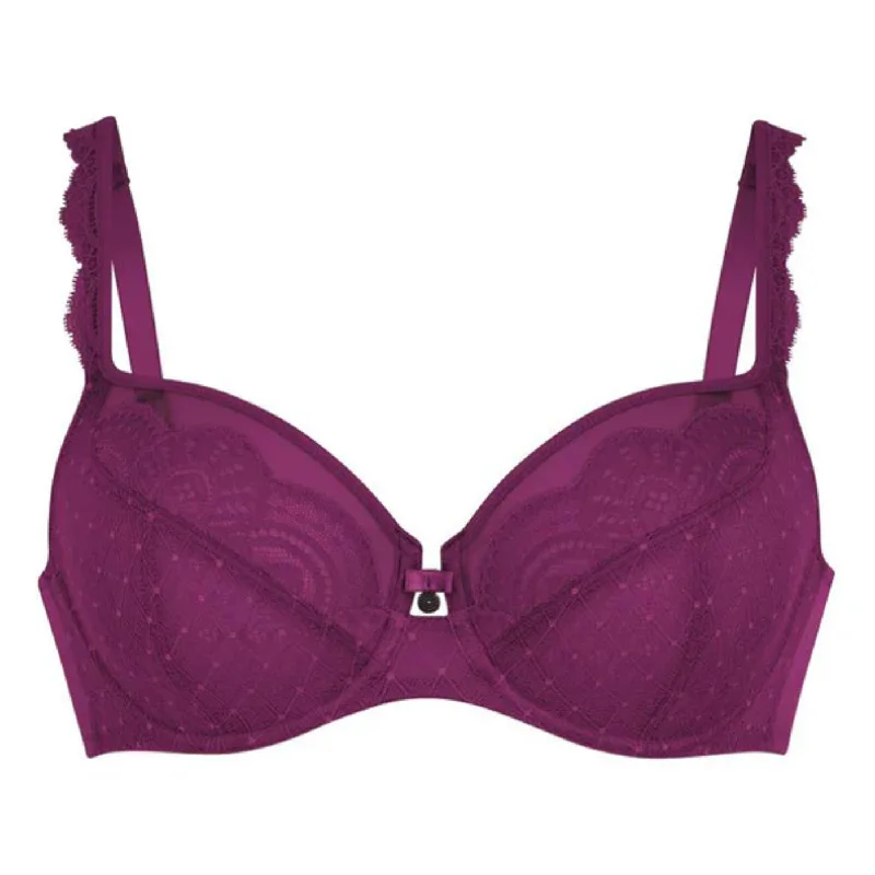 wireless nursing brasROSA FAIA SELMA UNDERWIRE BRA - PURPLE WINE