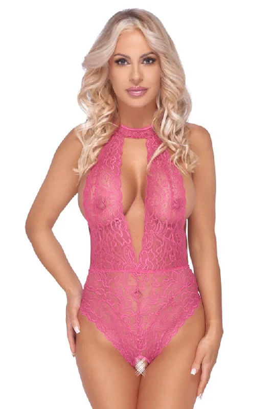 seamless high-leg bikini pantiesCottelli Lingerie Pink Body