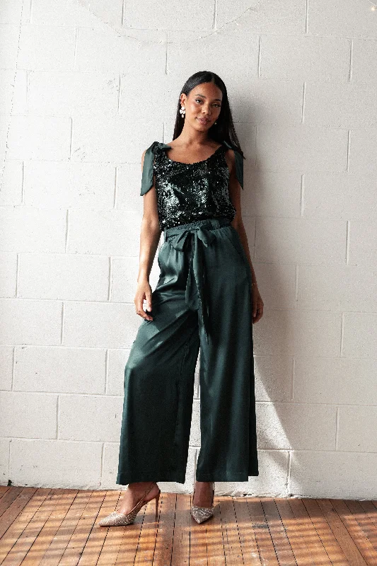 Women's Jodhpurs with U-Shaped NeckAlie Pant - Emerald