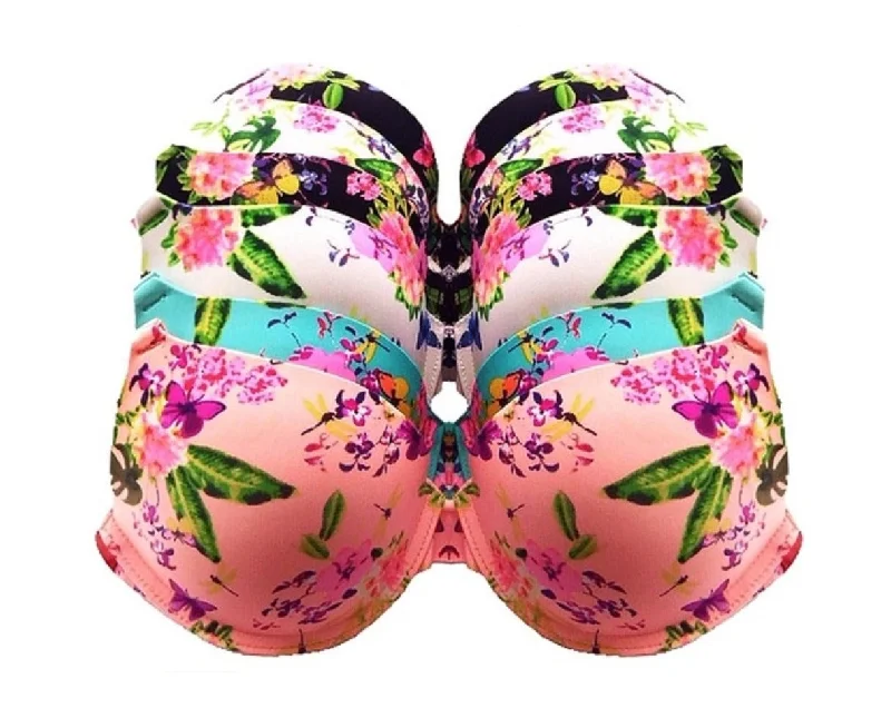 sports bras for small breastsSpringtime Floral Seamless Push Up Bras