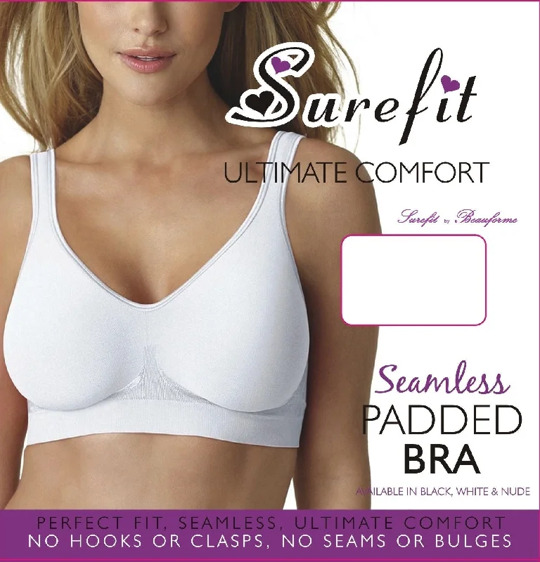 plus-size wireless mastectomy brasSeamless Padded Pull on Boxed Bra by Surefit