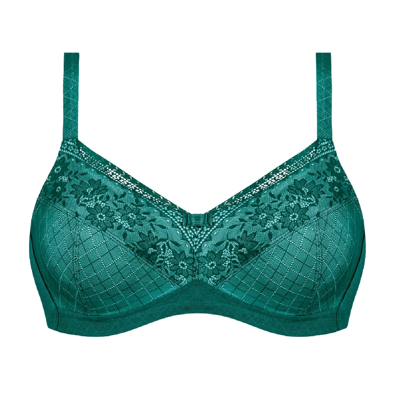 lace-up back lingerie setsANITA ROSEMARY POST MASTECTOMY BRA - EMERALD