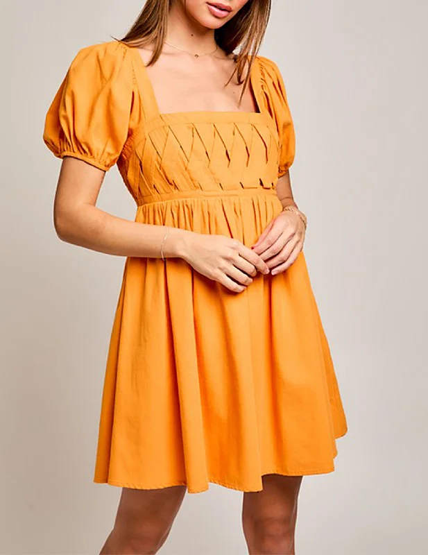 Women's Maxi DressesSaylor Lattice Detail Tangerine Mini Dress