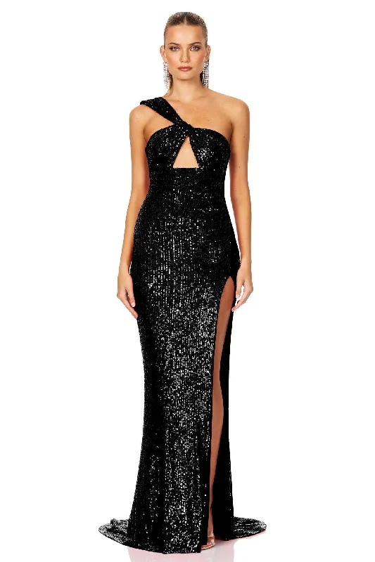 Women's Pencil DressesNookie Therese Sequin Gown - Black