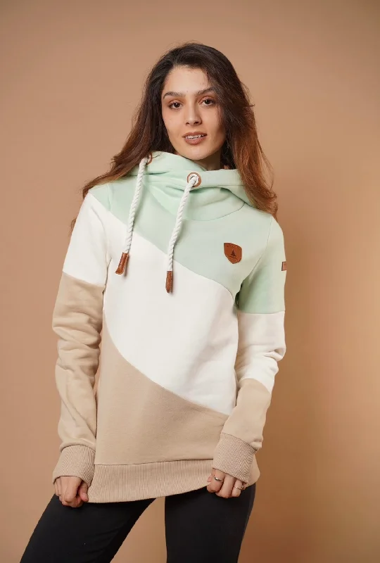 Women's Hooded Sweatshirts with Welt PocketsSelene Cucumber Mix Hoodie