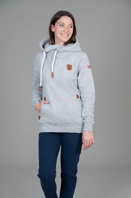 Women's Hooded Sweatshirts with Silk LiningArtemis Light Heather Grey Hoodie