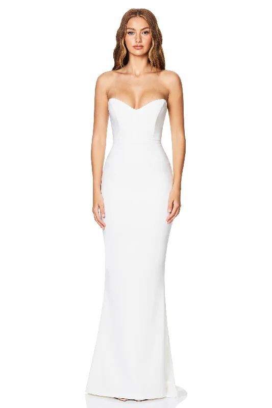 Women's Low Collar DressesNookie Love Affair Gown - White