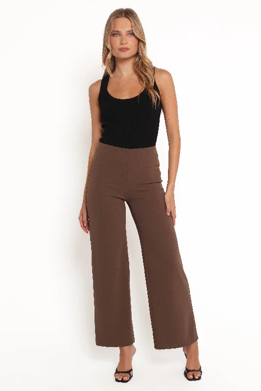 Women's Jodhpurs with High CollarColette Pants - Brown