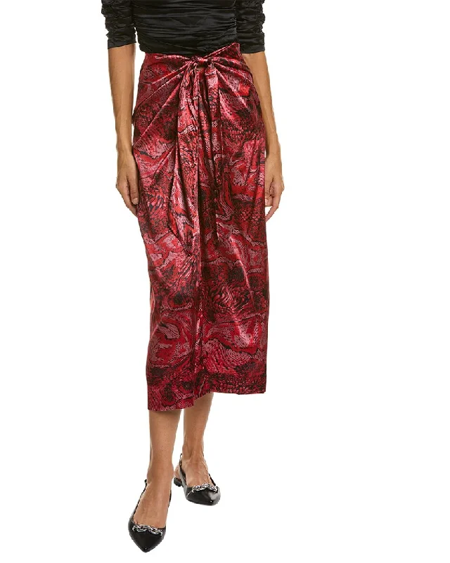 Women's Flared SkirtsGANNI Satin Silk-Blend Midi Skirt