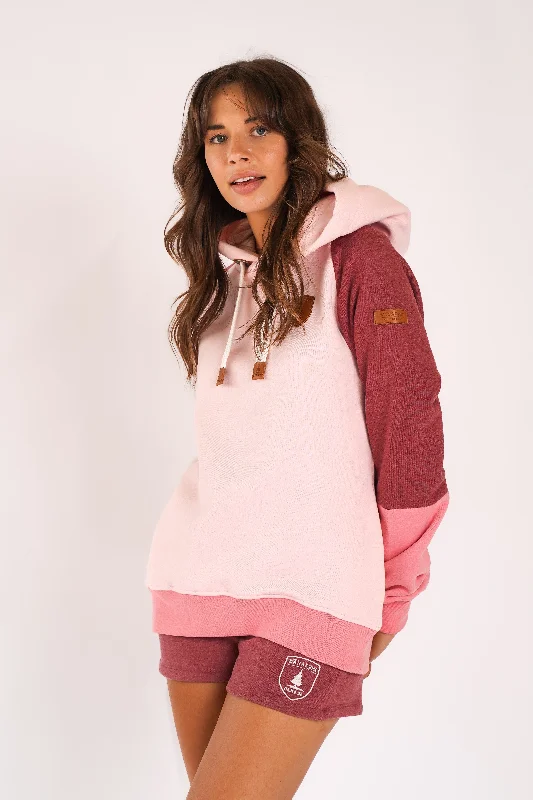 Women's Hooded Sweatshirts with Bamboo LiningFlores Berry/Blush hoodie