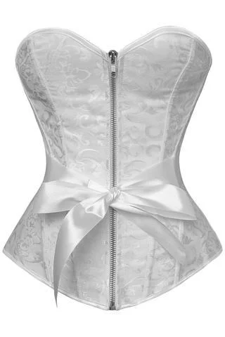 seamless lace hip hugger pantiesGaga White Bowknot Overbust Corset